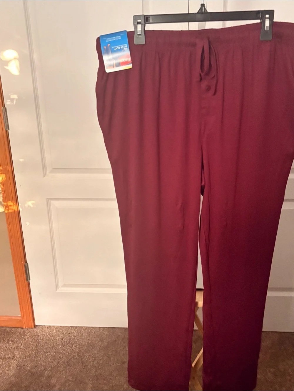 Hanes Men’s Burgundy Knit Sleep Pants NWT Lounge Pajama Pants Size XL